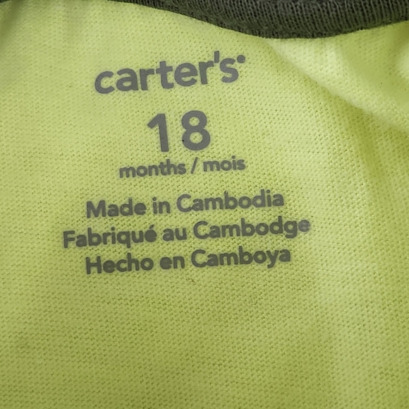 Carter's 2-PC World Map Polo Shirt & Shorts Outfit Set | Boys Size 18 Months - Picture 5 of 11